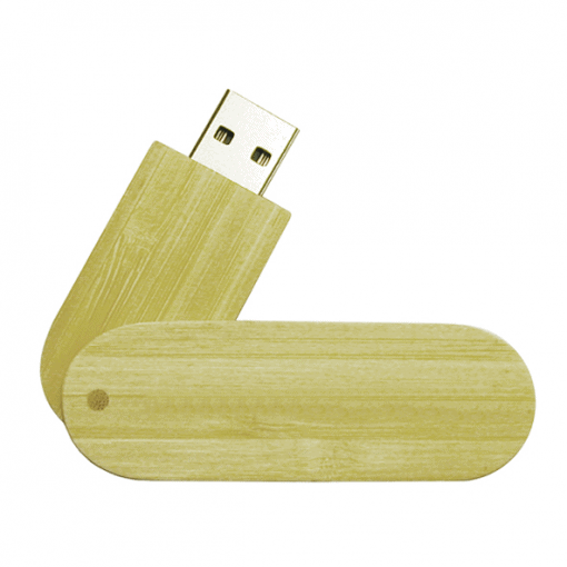 Wood Swivel Cap USB Flash Memory Stick - 1GB