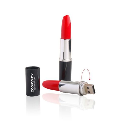 2GB Red Lipstick Shape USB Flash Drive-1