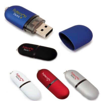 1 GB Oval USB 2.0 Flash Drive-1