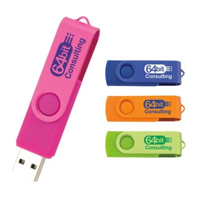 1 GB Two Tone Folding USB 2.0 Flash Drive-1