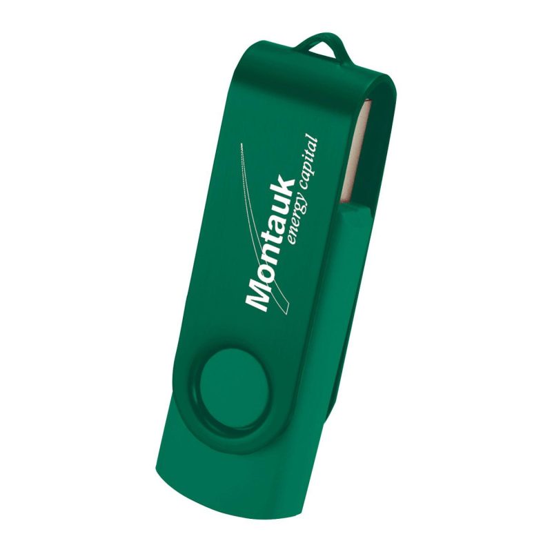 Custom 1GB Rotating 2 Tone Flash Drive - 2