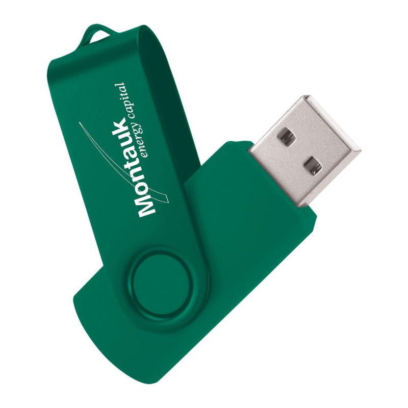 Custom 1GB Rotating 2 Tone Flash Drive